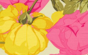 Martha Negley Flower Garden Fabric - Toss - Grass