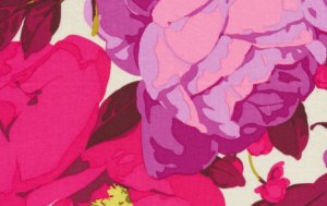 Martha Negley Flower Garden Fabric - Toss - Red