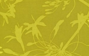Martha Negley Flower Garden Two Tone Fabric - Moss