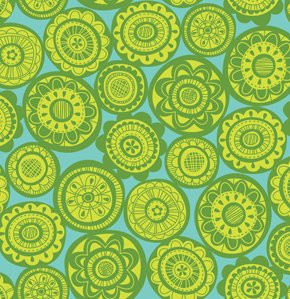 Erin McMorris Summersault Fabric - Cartwheel - Lime