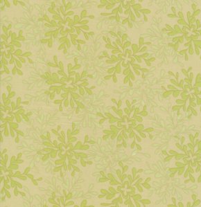 Valori Wells Nest Voile Fabric - Leaves - Lime