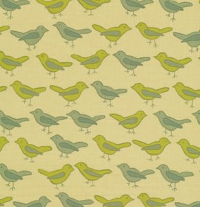 Valori Wells Nest Fabric - Birds - Sage