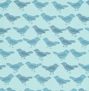 Valori Wells Nest Fabric - Birds - Teal