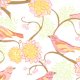 Valori Wells Nest - Bird Paisley - Pink Fabric photo