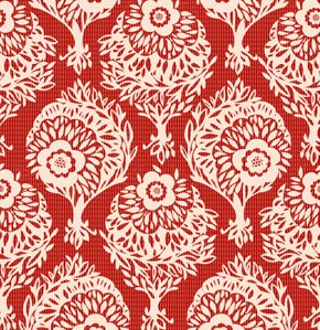 Anna Maria Horner Innocent Crush Velveteen Fabric - Woodcut - Crimson