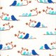 Valori Wells Wrenly - Mamma Birds - Cobalt Fabric photo