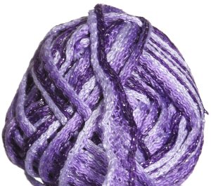 Knitting Fever Flounce Metallic Yarn - 06 Light Lilac, Medium Lilac, Purple w/Silver
