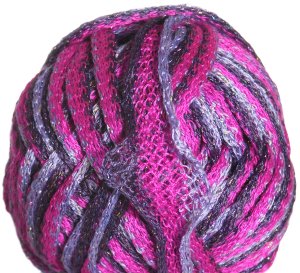 Knitting Fever Flounce Metallic Yarn - 07 Light Lilac, Hot Pink, Purple w/Multi Metallic
