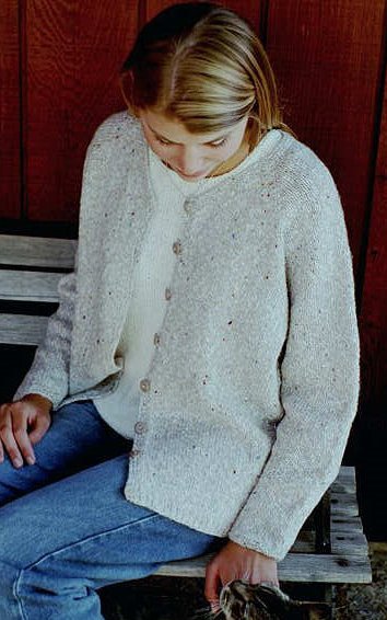 Knitting Pure and Simple Women's Cardigan Patterns - 0994 - V Neck Neckdown Cardigan for Women Pattern