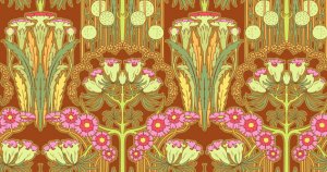 Amy Butler Soul Blossoms Fabric - Fuchsia Tree - Carmine