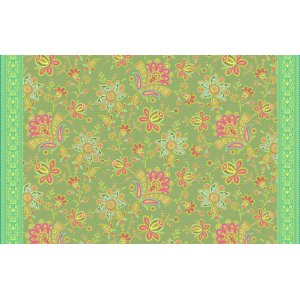 Amy Butler Soul Blossoms Fabric - Sari Blooms - Moss