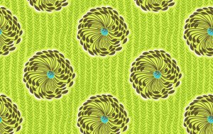 Amy Butler Soul Blossoms Fabric - Delhi Blooms - Lime