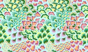 Amy Butler Soul Blossoms Fabric - Peacock Feathers - Sea Glass