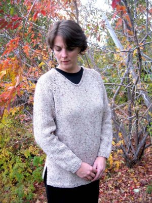Knitting Pure and Simple Women's Sweater Patterns - 0996 - Bulky V Neck Pullover Pattern