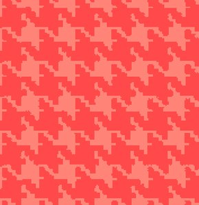 Freespirit Designer Essentials Print Fabric - Houndstooth - Salmon