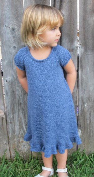 Knitting Pure and Simple Baby & Children Patterns - 0122 - Little Girls Top Down Dress Pattern