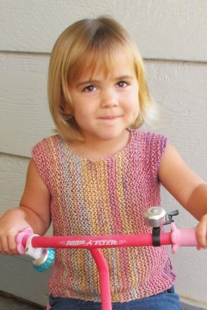Knitting Pure and Simple Baby & Children Patterns - 0125 - Side to Side Pullover for Girls Pattern