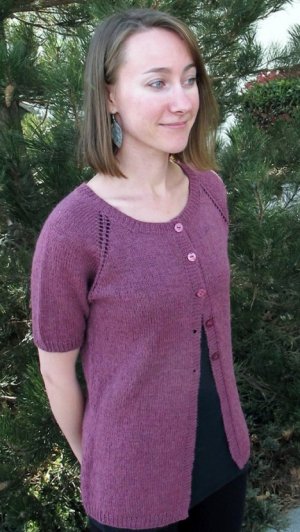 Knitting Pure and Simple Summer Sweater Patterns - 123 - Top Down Lightweight Cardigan Pattern