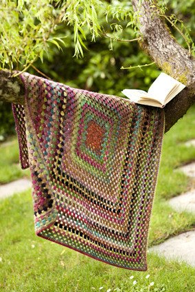 Churchmouse at Home Patterns - One Big Granny Square Throw & Afghan (plus a Pillow Top) Pattern