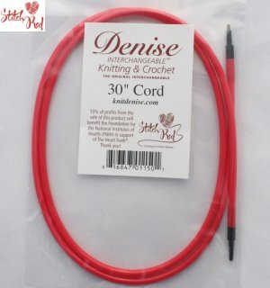Denise Interchangeable Sets and Cords Needles - 30" Red Cord Needles
