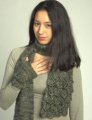Plymouth Yarn Sweater & Pullover Patterns - 2240 Flounced Scarf and Mitts Patterns photo