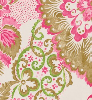 Victoria and Albert Garthwaite Fabric - Damask - Pink