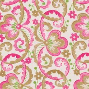 Victoria and Albert Garthwaite Fabric - Scroll - Pink
