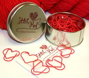 Jimmy Beans Wool Stitch Red - Heart Paper Clips