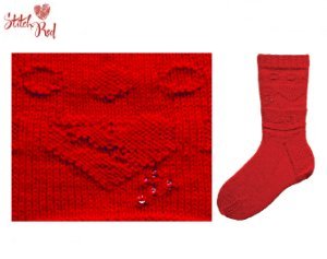 Skacel Johnny's Socks Pattern Patterns - A Heart Full of Love (Stitch Red) Pattern