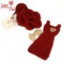 Jimmy Beans Wool Stitch Red Accessories - Mini Red Dress Kit - Alpaca Sox