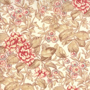 3 Sisters Papillon Fabric - Faded Garden - Ivory (4071 11)