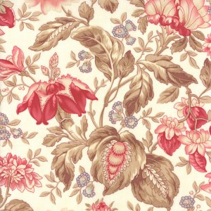 3 Sisters Papillon Fabric - Jacobean Floral - Ivory (4073 11)