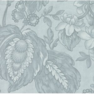 3 Sisters Papillon Fabric - Jacobean Floral - Tonal Aqua (4073 22)