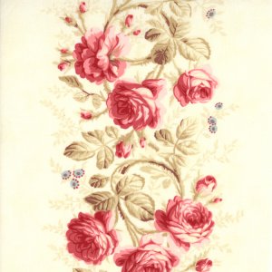 3 Sisters Papillon Fabric - Rose Arbor - Ivory (4074 11)