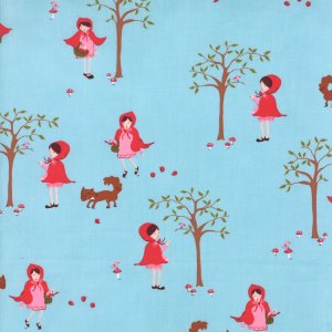 Aneela Hoey A Walk in the Woods Fabric - Little Red - Blue Bell (18520 11)