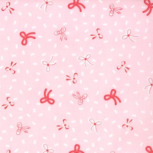 Aneela Hoey A Walk in the Woods Fabric - Little Red Bows - Whisper (18523 12)