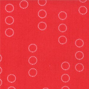 Aneela Hoey A Walk in the Woods Fabric - Circle Stripes - Poppy (18525 14)