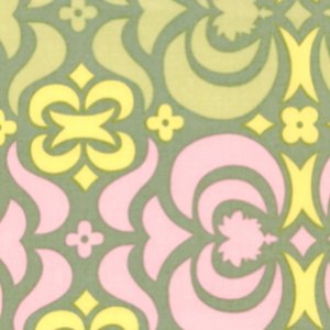 Amy Butler Midwest Modern Fabric - Garden Maze - Grey