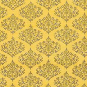 Amy Butler Midwest Modern Fabric - Park Fountains - Mustard