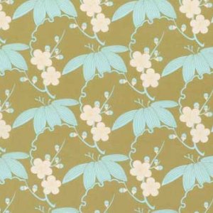 Amy Butler Midwest Modern Fabric - Trailing Cherry - Sand