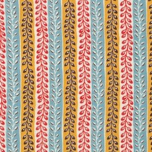 Denyse Schmidt Flea Market Fancy Legacy Collection Fabric - Seedpod Stripe - Turquoise