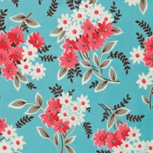Denyse Schmidt Flea Market Fancy Legacy Collection Fabric - Bouquet - Turquoise