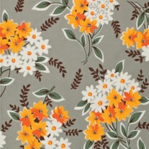 Denyse Schmidt Flea Market Fancy Legacy Collection Fabric - Bouquet - Grey