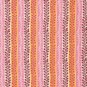 Denyse Schmidt Flea Market Fancy Legacy Collection Fabric - Seedpod Stripe - Pink