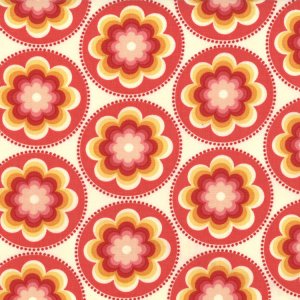 Cosmo Cricket Salt Air Fabric - Coral Bloom - Coral (37023 12)