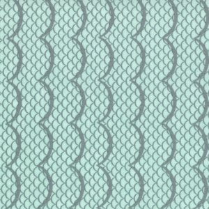 Cosmo Cricket Salt Air Fabric - Waves - Mist (37025 11)