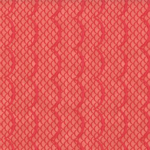 Cosmo Cricket Salt Air Fabric - Waves - Coral (37025 12)