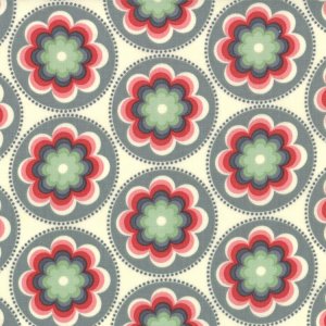 Cosmo Cricket Salt Air Fabric - Coral Bloom - Seafoam (37023 21)