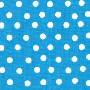 Berenstain Bears Welcome to Bear Country Fabric - Mama's Dots - Turquoise (55506 25)