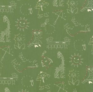 American Jane School Days Fabric - Connect the Dots - Graphite (21610 17)